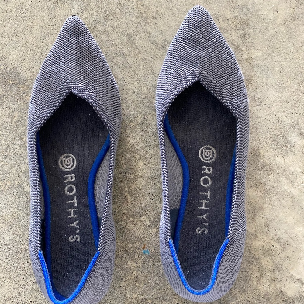 Rothy’s grey flats size 6.5. Used condition